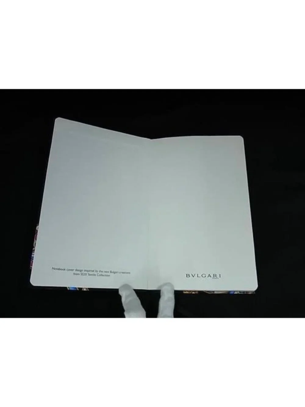 Bvlgari Canvas Butterfly Notebook Notepad Stationery Black Fl9566